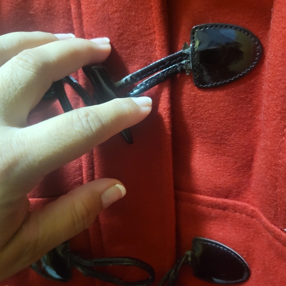 PEA COAT W/HOOD WOMENS GUESS BRAND NEW W/TAGS RED MEDIUM - Picture 3 of 7